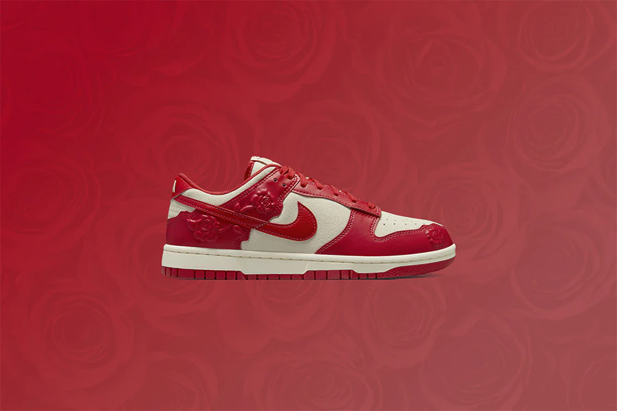 Women's Dunk Low 'Red Roses' - Coconut Milk/University Red/Pale Ivory - Image 5