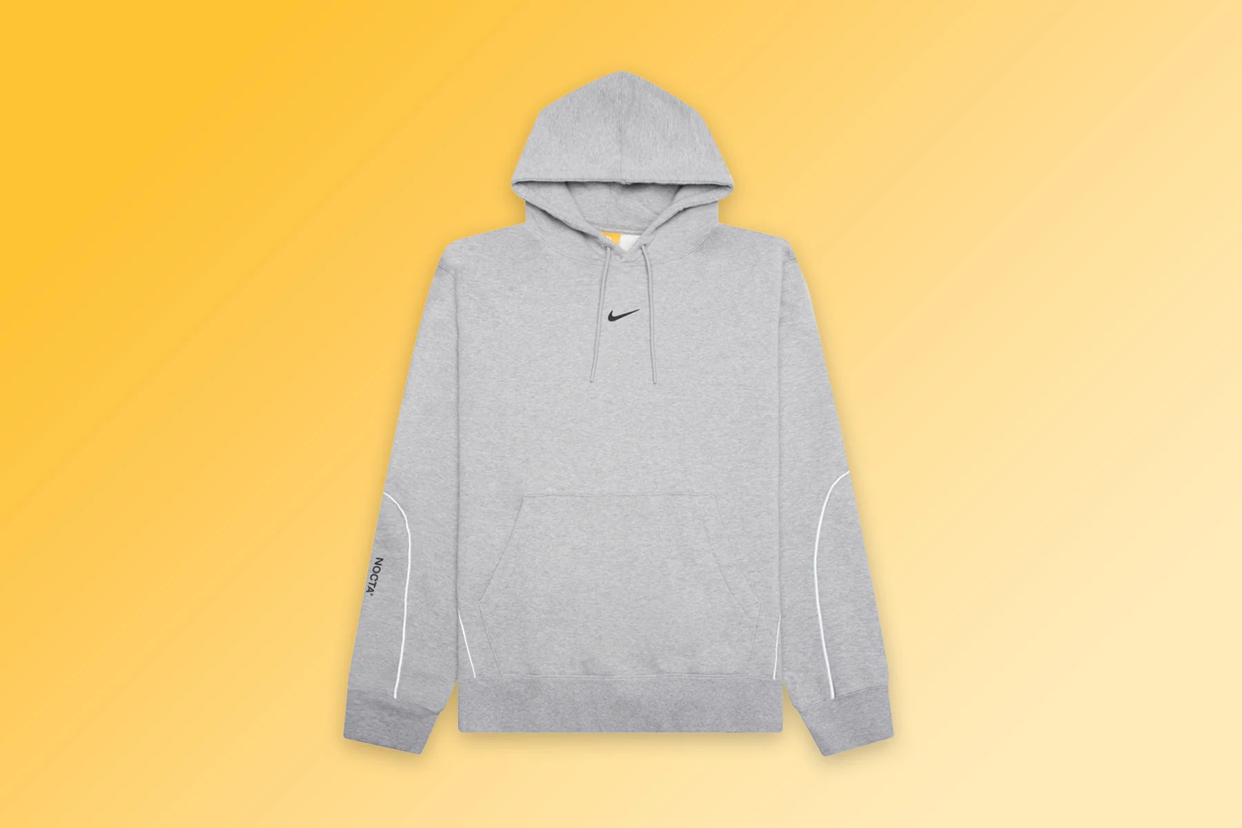 Nike x NOCTA Fleece CS Hoodie - Heather Grey/Matte Silver/Black - Image 6
