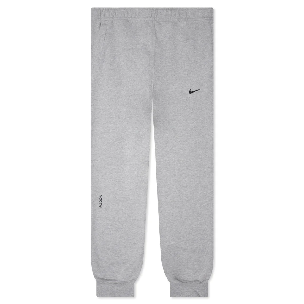 Nike x NOCTA Fleece CS Pants - Heather Grey/Matte Silver/Black