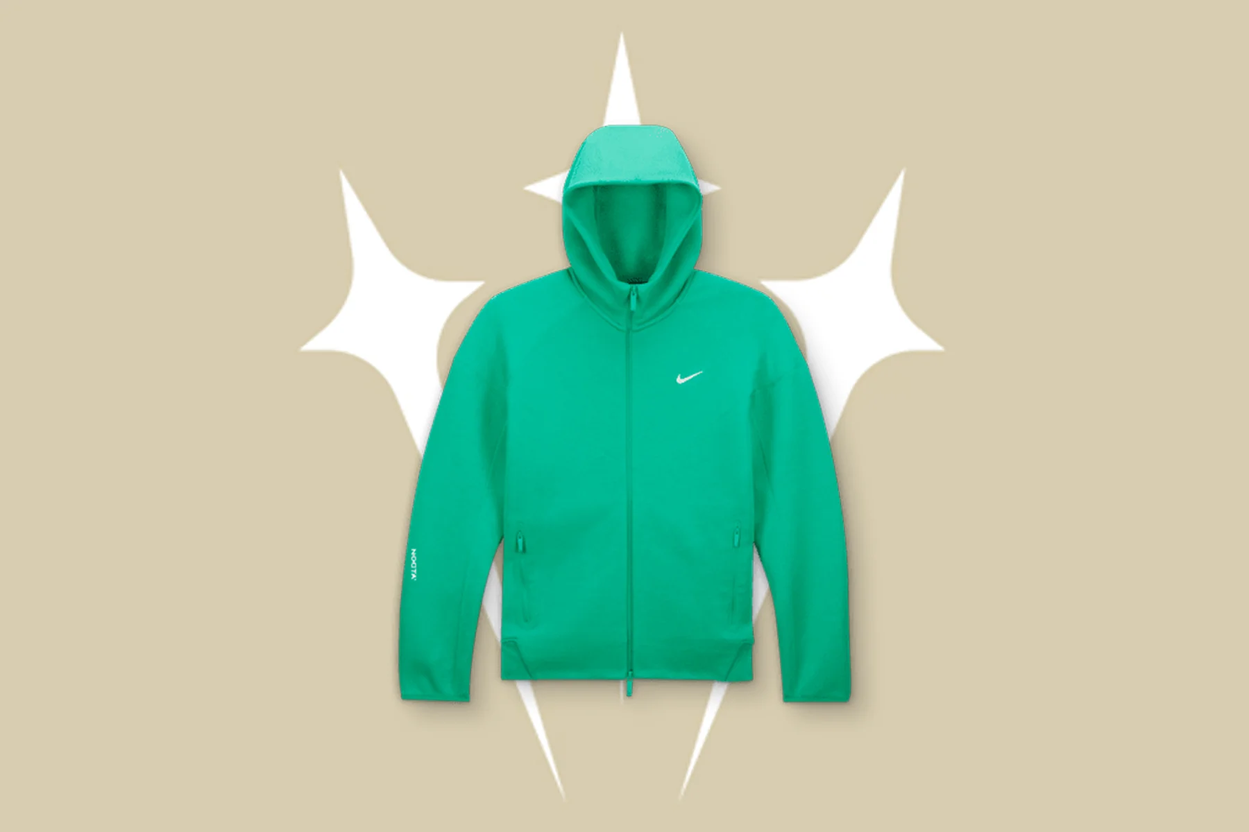 Nike x NOCTA Tech Fleece Hoodie - Stadium Green/Sail - Image 7
