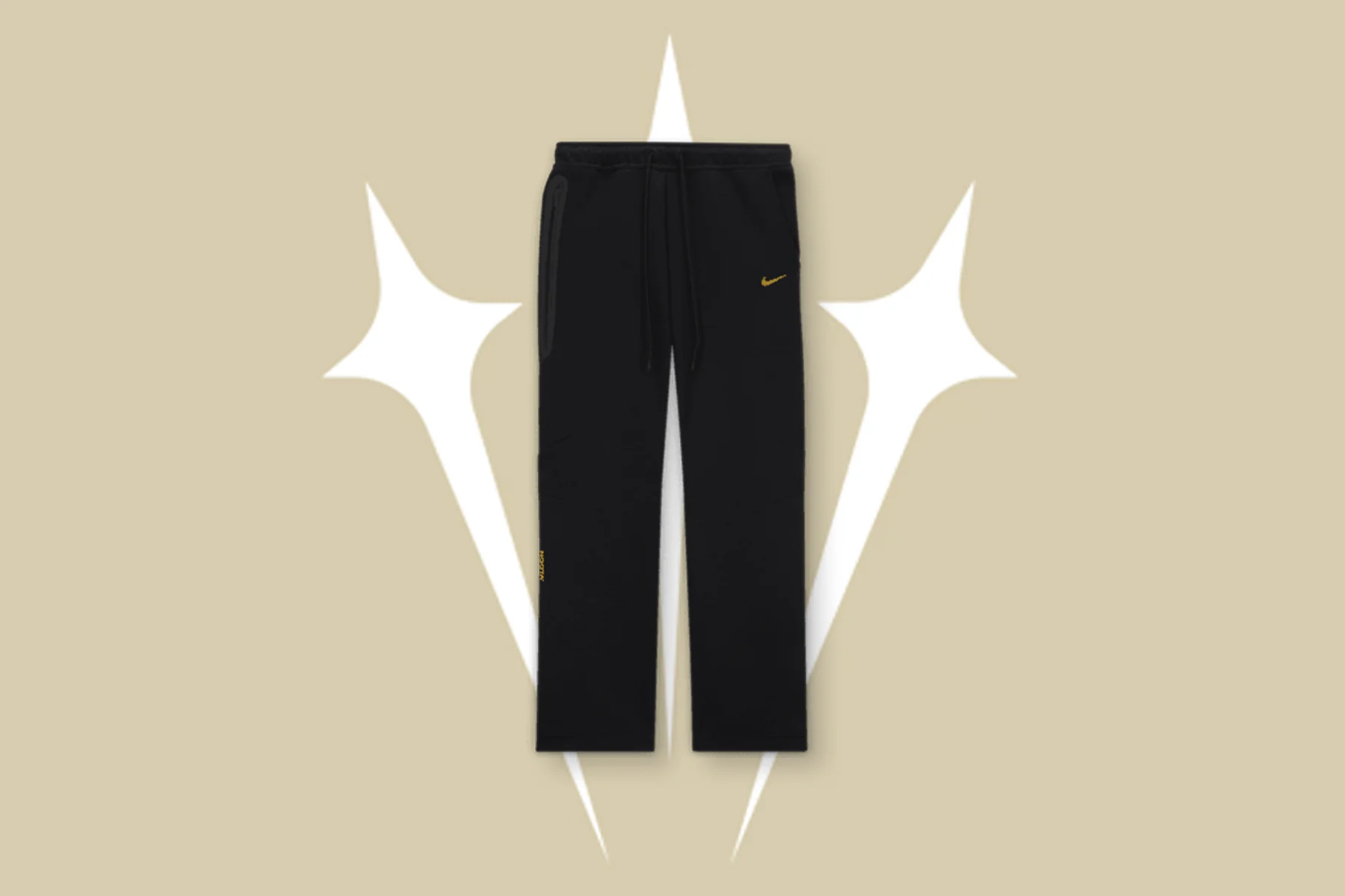 Nike x NOCTA Tech Fleece Open-Hem Pant - Black/University Gold - Image 7