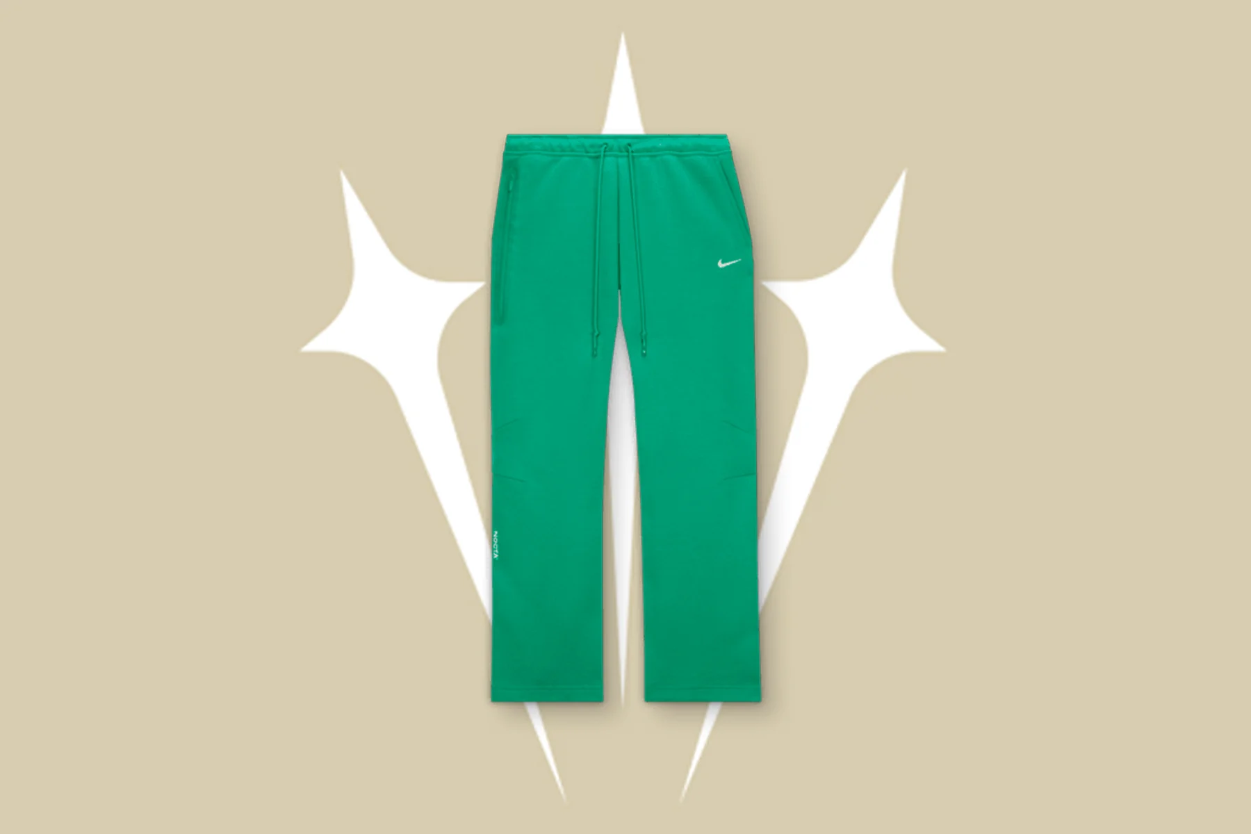 Nike x NOCTA Tech Fleece Open-Hem Pant - Stadium Green/Sail - Image 7