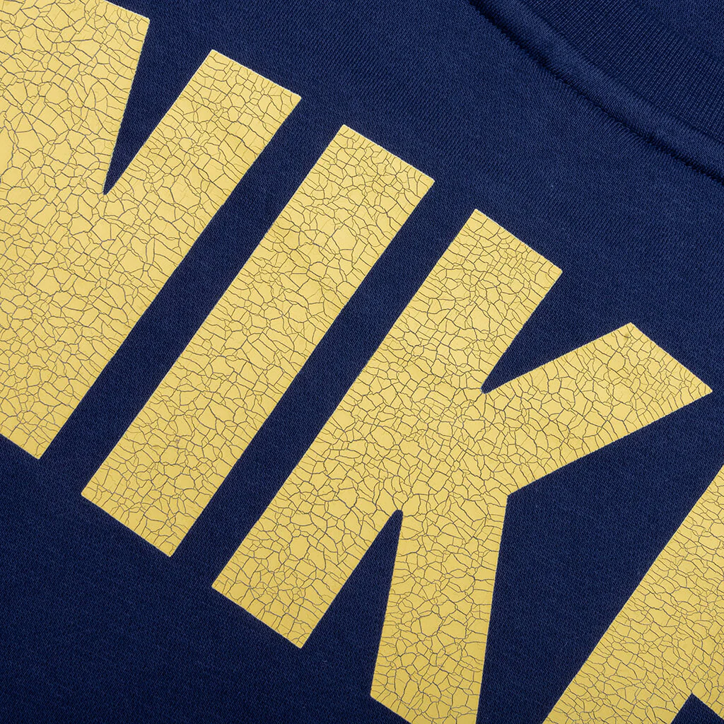 Nike x Stranger Things Fleece Crew - Midnight Navy/Soft Yellow - Image 5