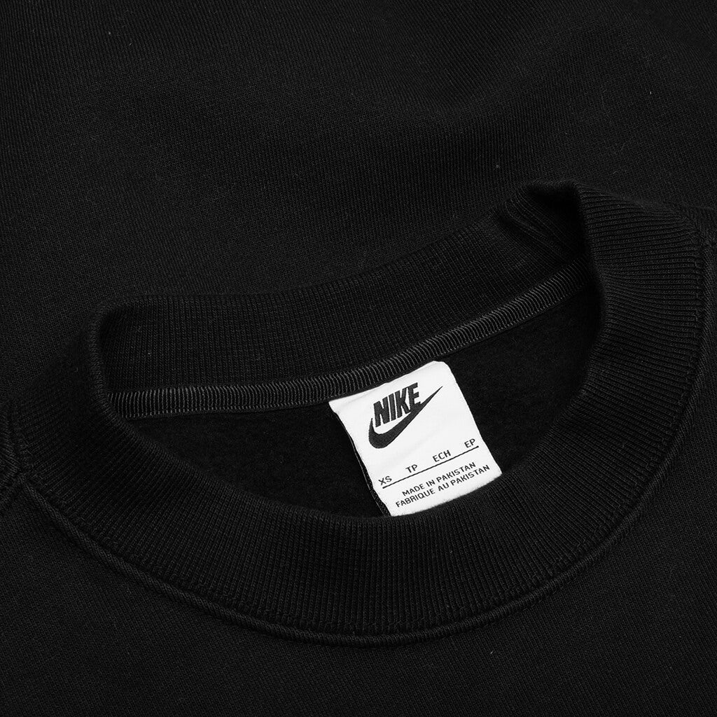Nike x Stussy Washed Fleece Crew Neck - Black/Black/Sail - Image 3