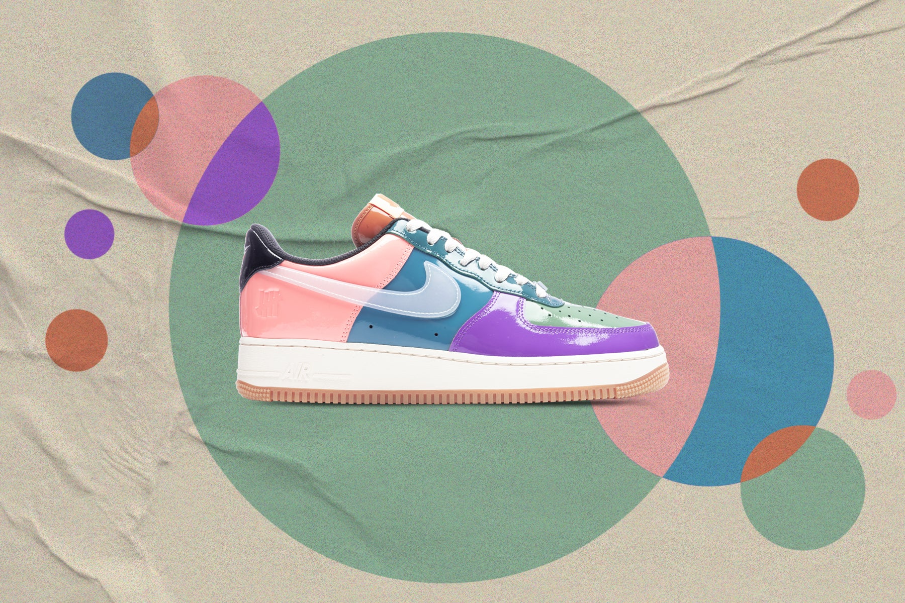 Nike x Undefeated Air Force 1 Low SP - Wild Berry/Celestine Blue/Multi - Image 5