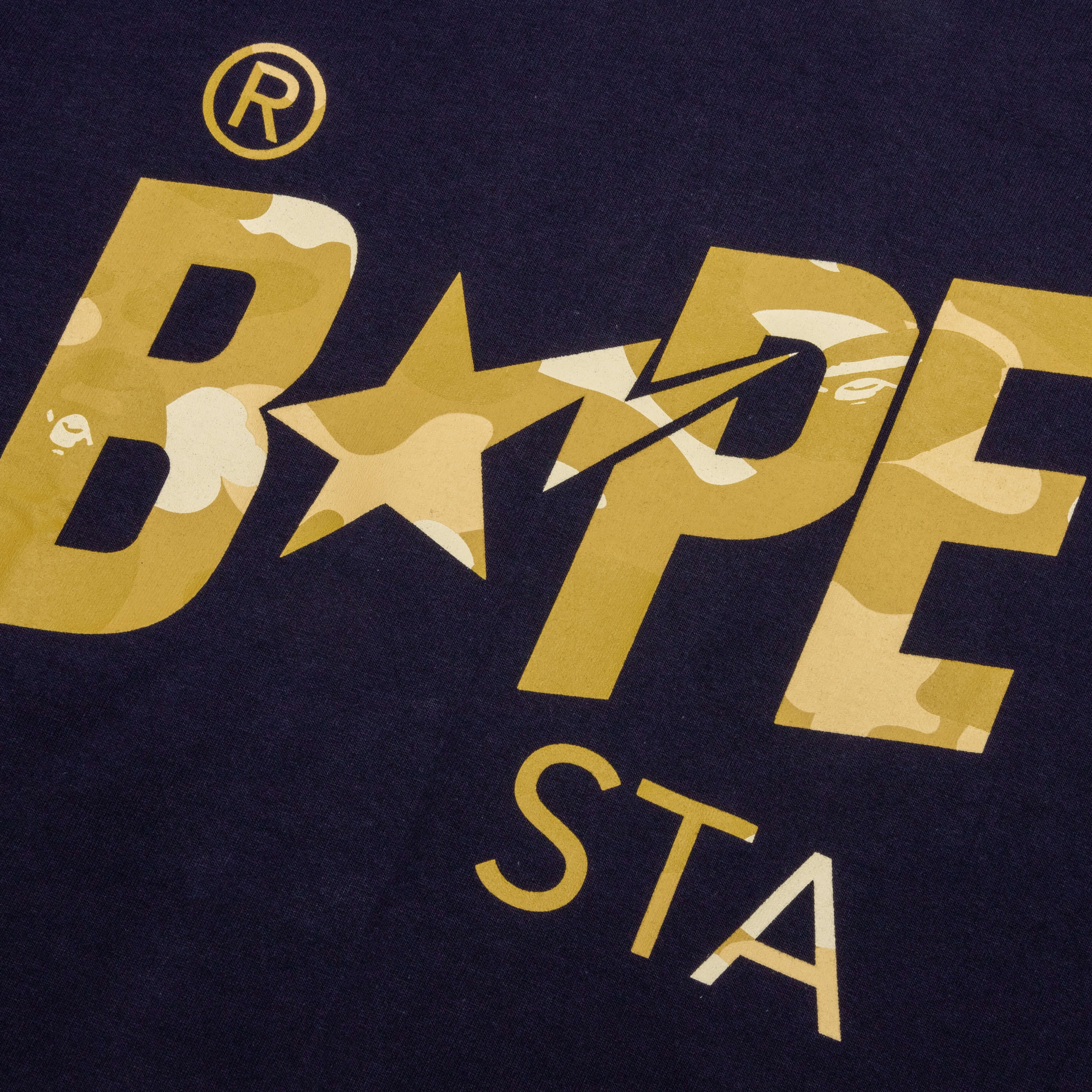 Color Camo Bape Sta Logo Tee - Navy - Image 3