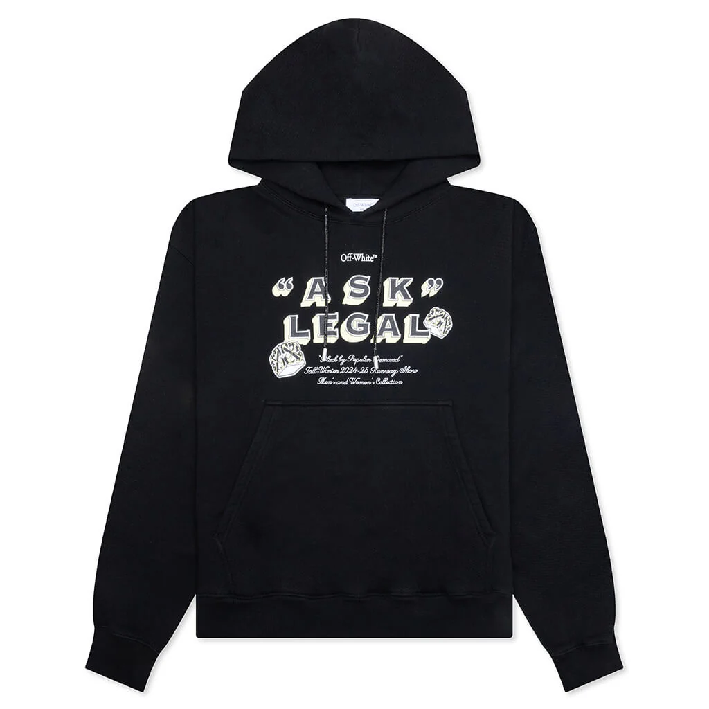 Arr Ask Legal Skate Hoodie - Black/White