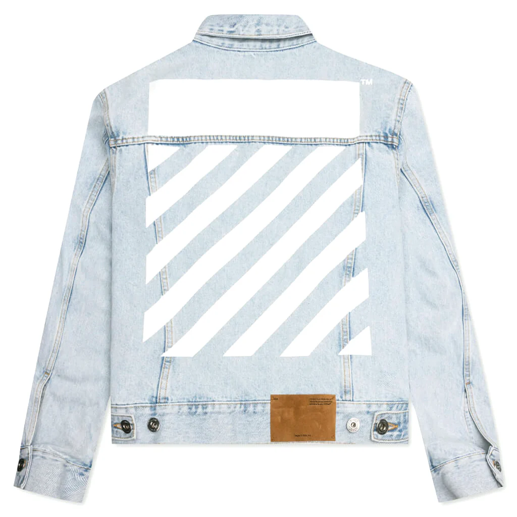 Diag Tab Slim Denim Jacket - Bleach Blue - Image 2