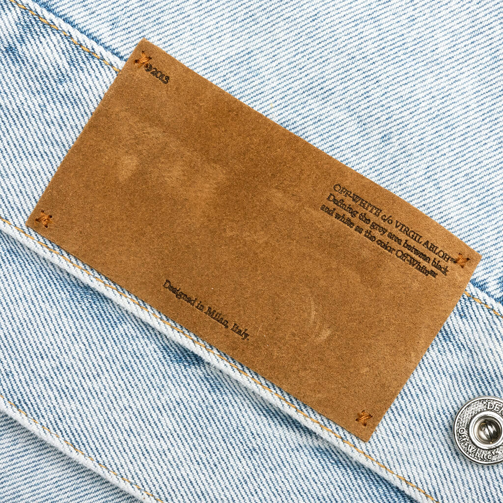 Diag Tab Slim Denim Jacket - Bleach Blue - Image 7