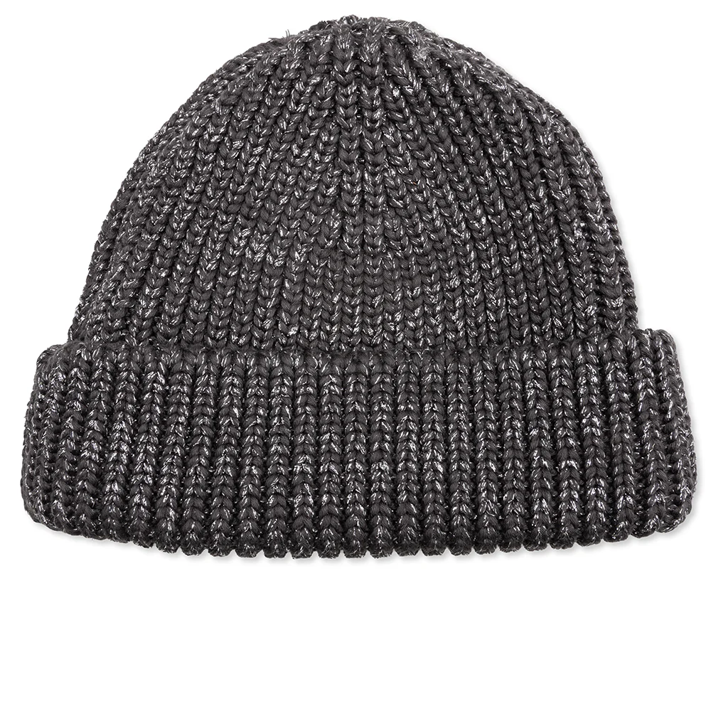 Hand Off Lurex Beanie - Magenta/Black - Image 2