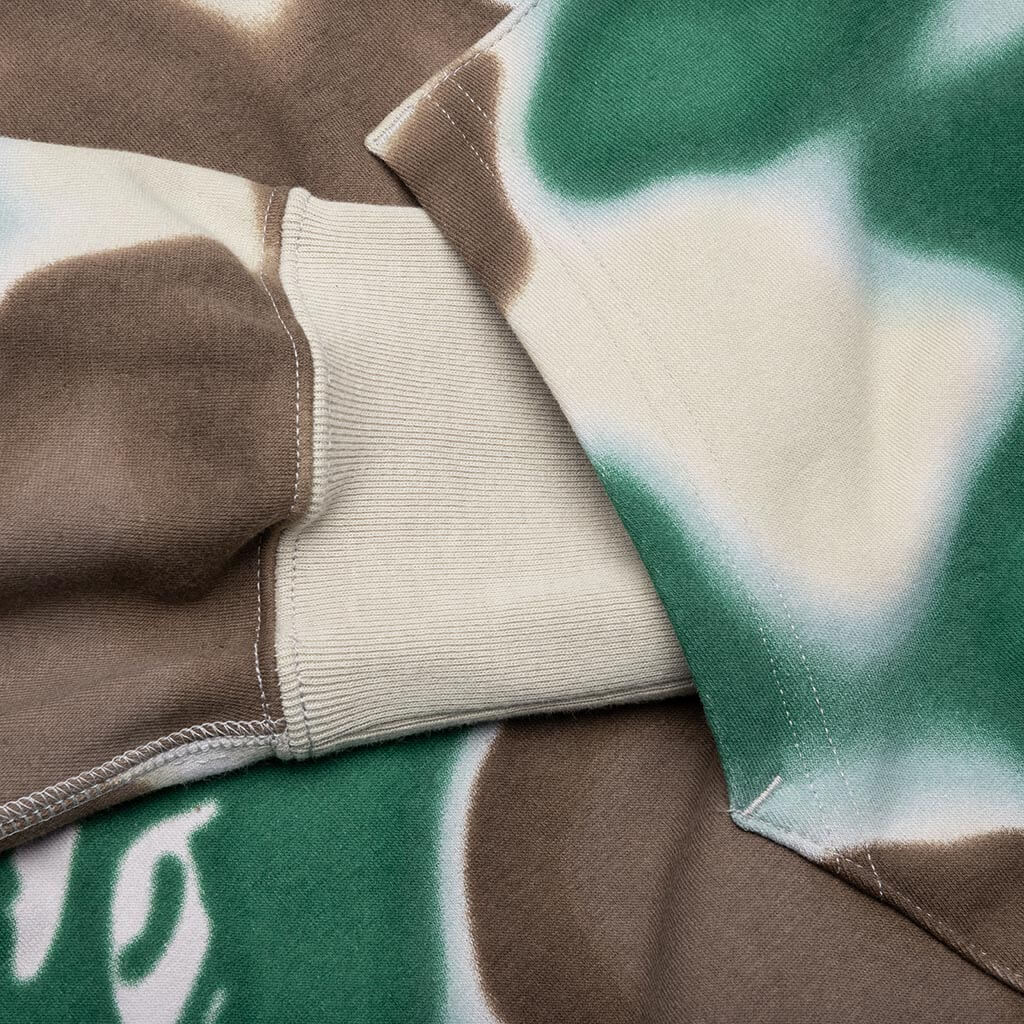 Liquid Camo Shark Relaxed Fit Full Zip Hoodie - Olive Drab - Image 6