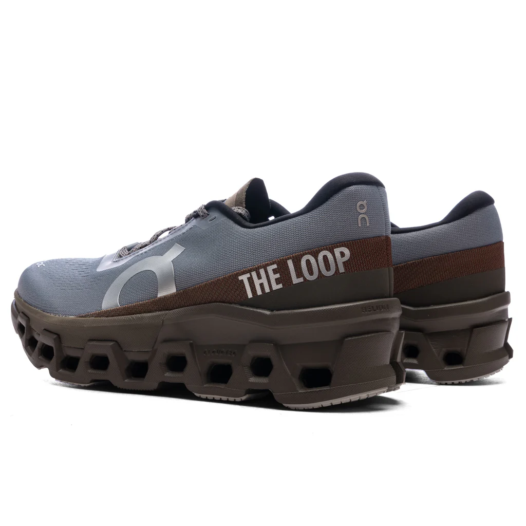 ON x Pleasures x The Loop Cloudmonster 2 - Mist/Olive - Image 3