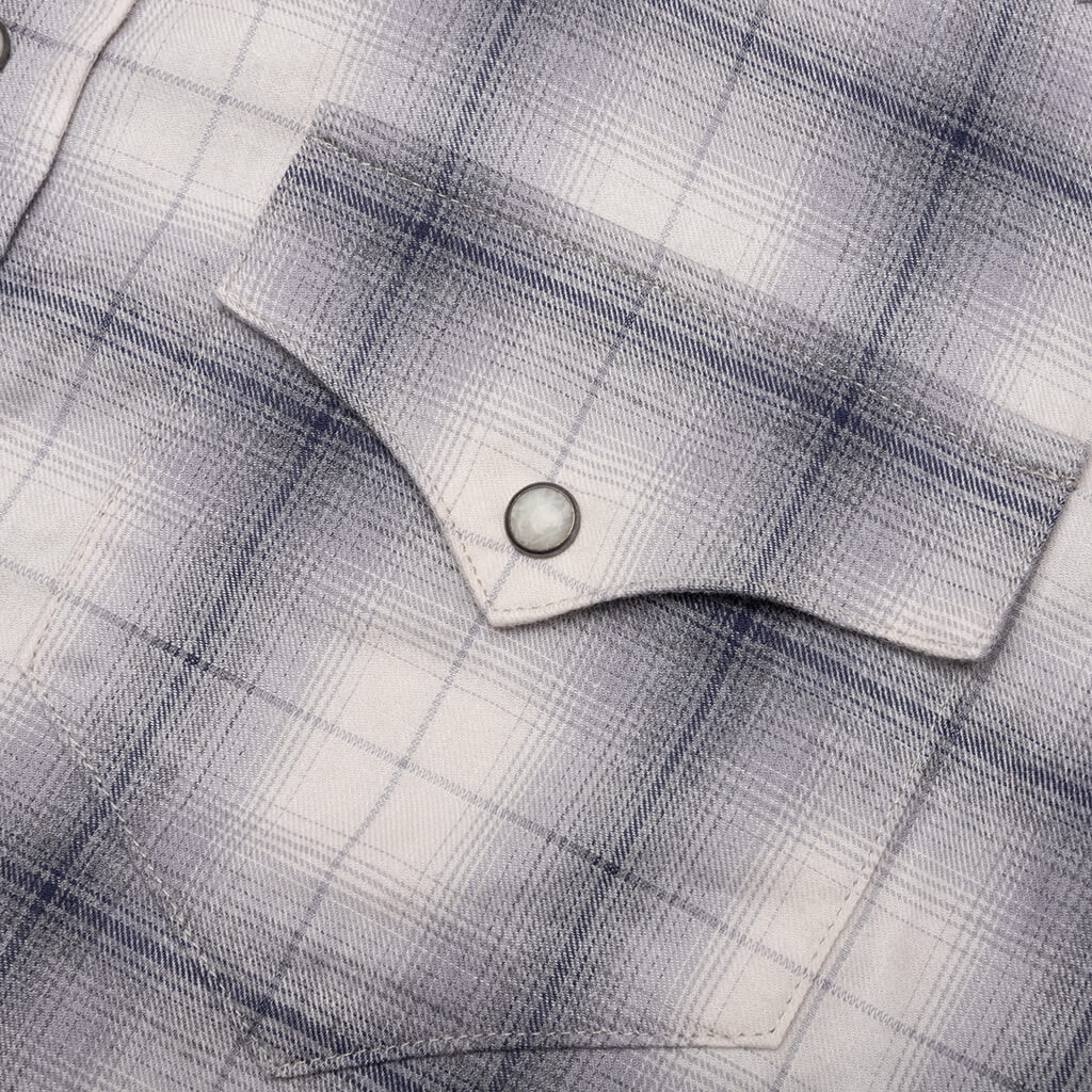 Shadow Plaid Western Shirt - Dusk - Image 4