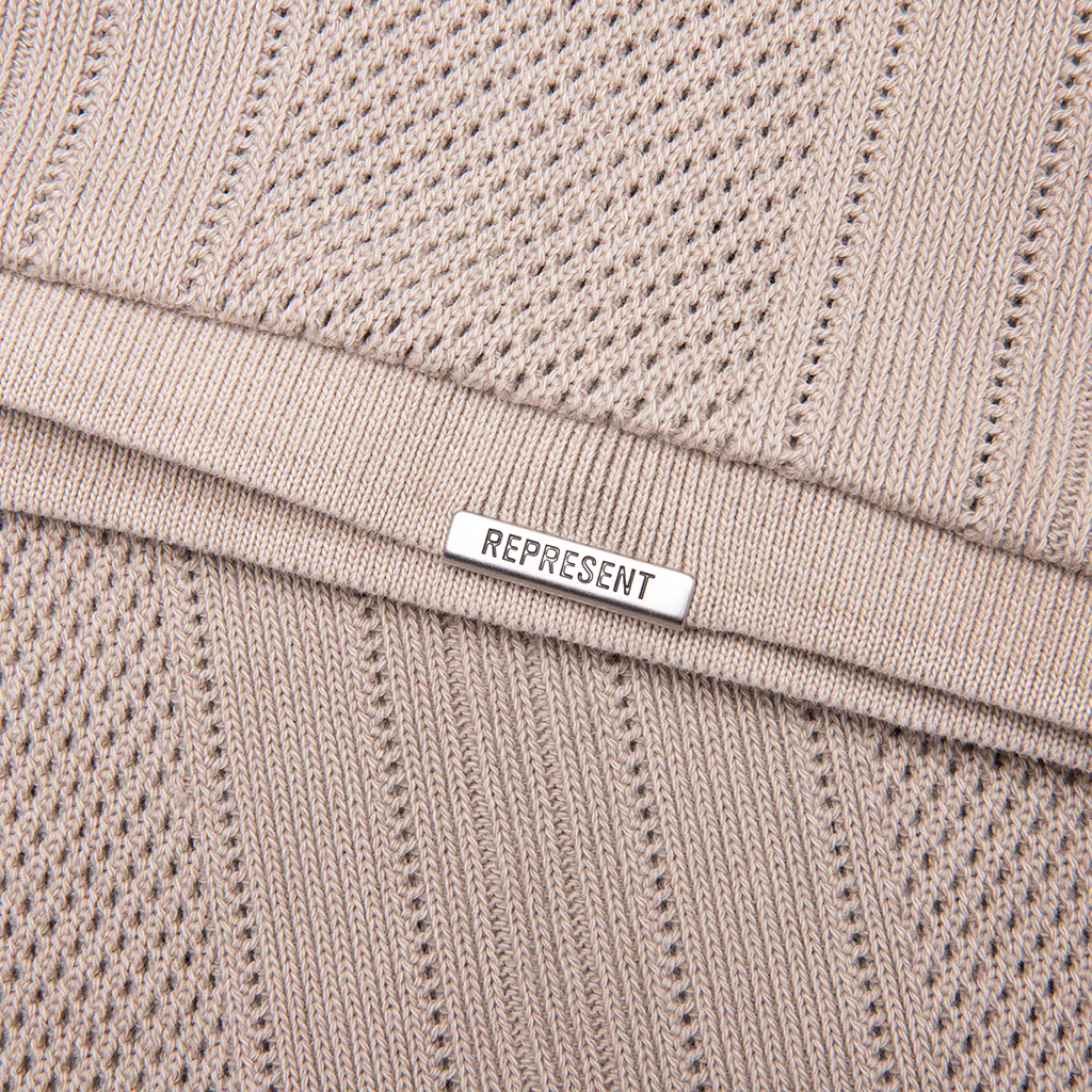 Open Stitch Polo - Cashmere - Image 5