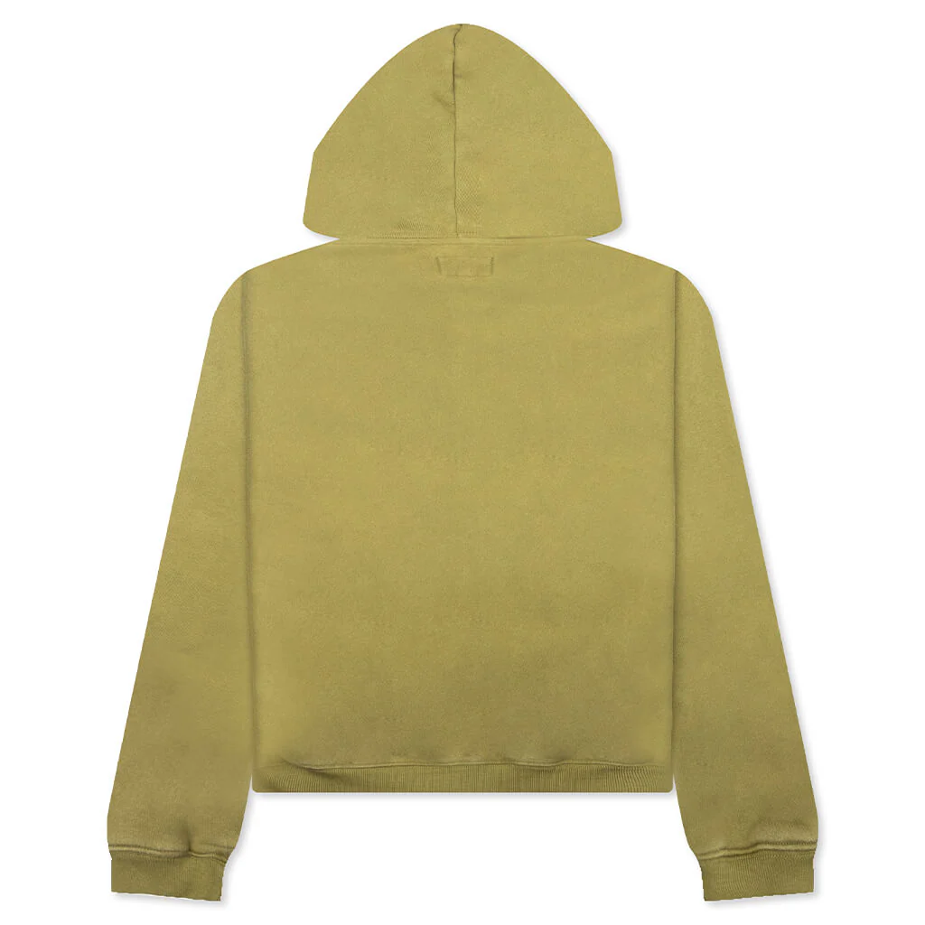 Outline Zip Hoodie - Olive - Image 2