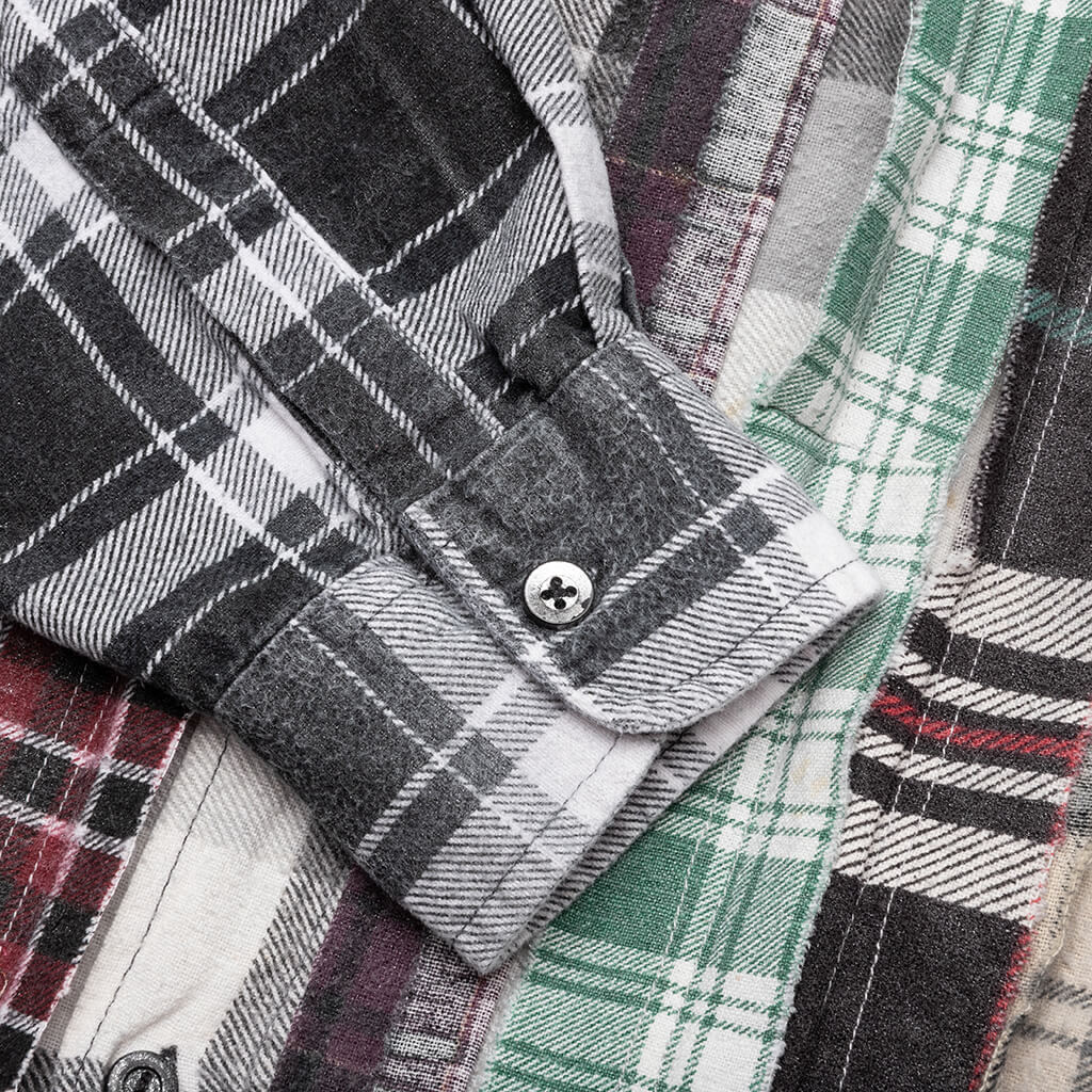 Flannel Shirt Ribbon Wide Reflection Shirt - Assorted - Image 5