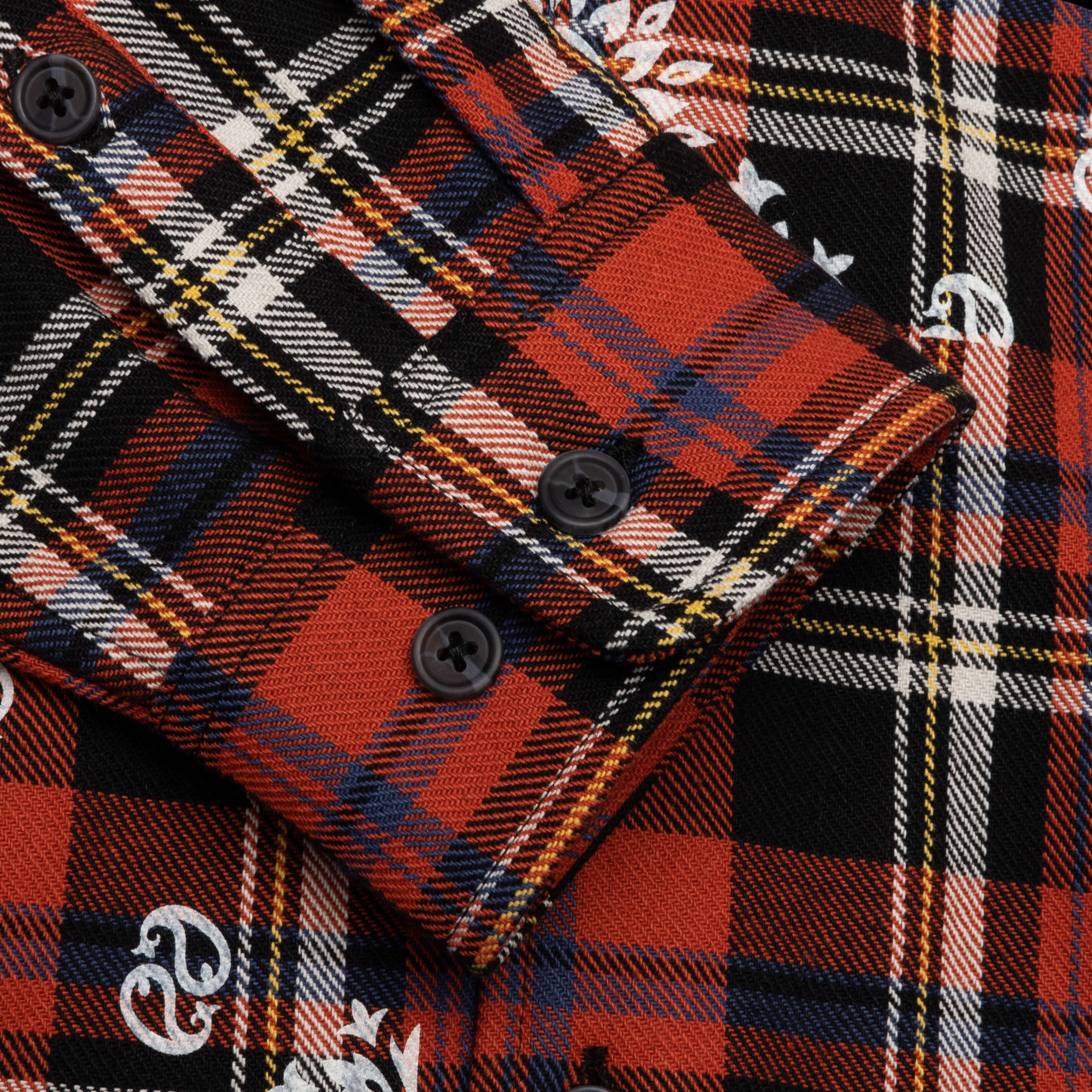Paisley Printed Flannel Shirt - Black Multi - Image 6