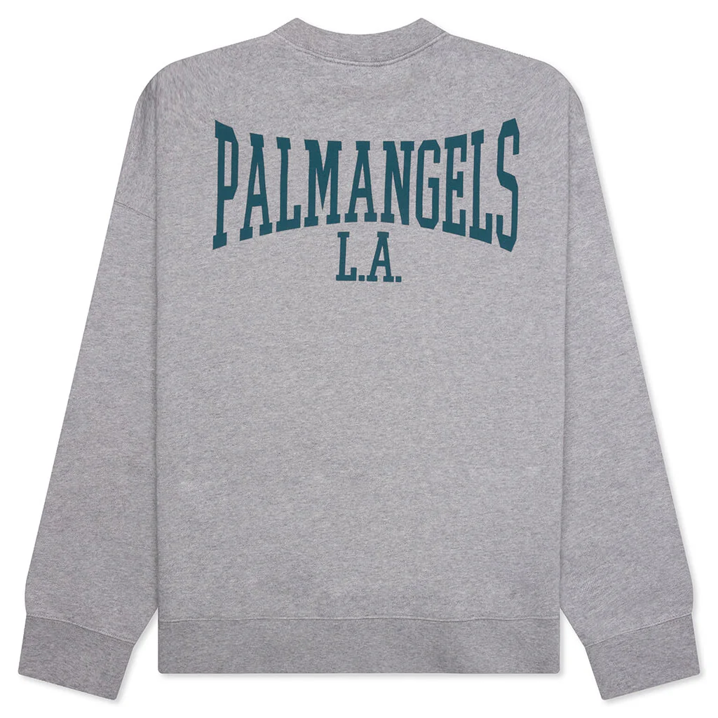 Back College Crew - Melange Grey/Petrol - Image 2
