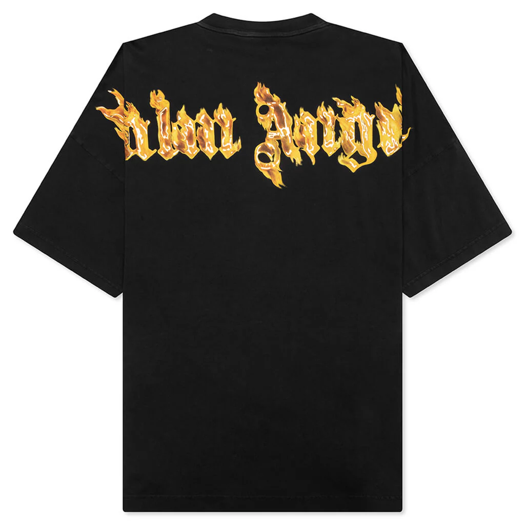 Burning Palm Over Tee - Black/Gold - Image 2