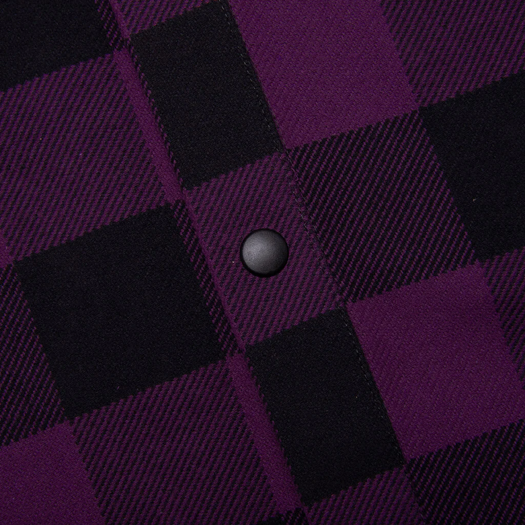 Classic Logo Overshirt - Violet/White - Image 3