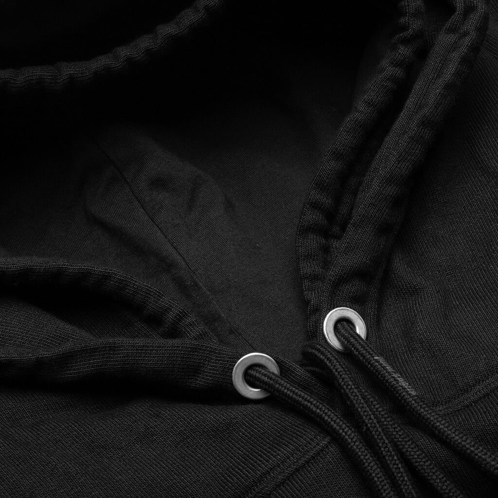 Patched Stars Vintage Hoodie - Black/White - Image 3