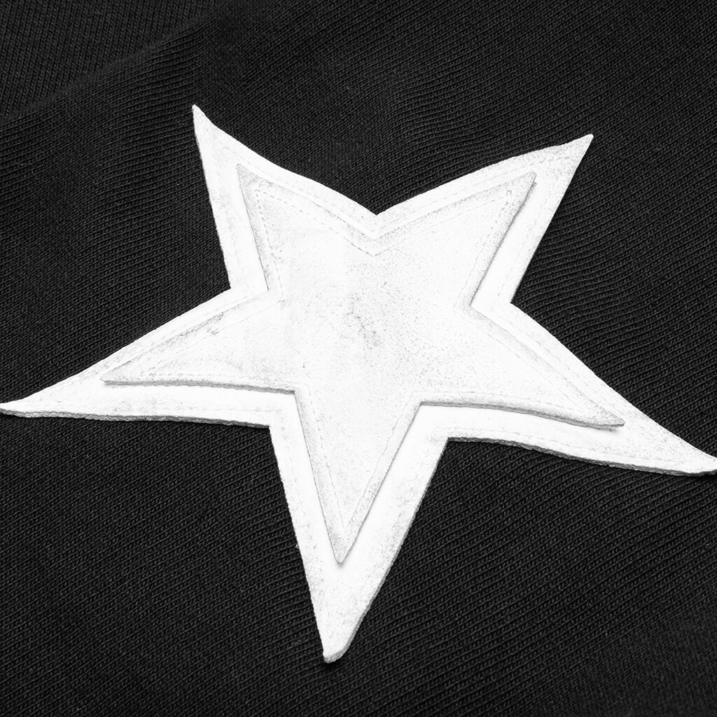 Patched Stars Vintage Hoodie - Black/White - Image 6