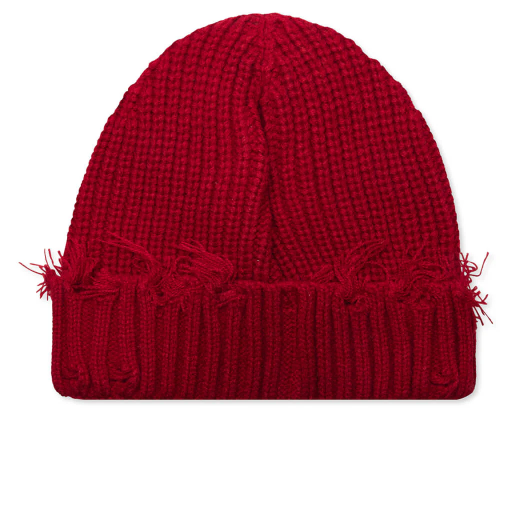 PXP Fisherman Beanie - Brick Red/White - Image 3