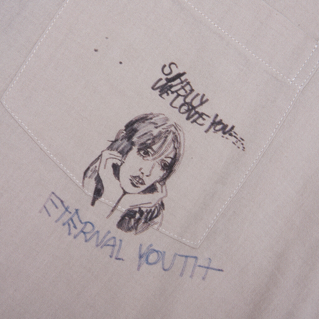 Eternal Youth Oversized Dress Shirt - Grey - Image 3