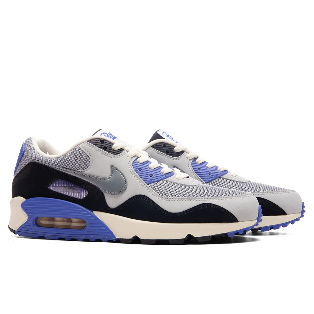 Nike x Patta Air Max 90 'Waves' - Particle Grey/Neutral Grey/Sapphire - Image 2