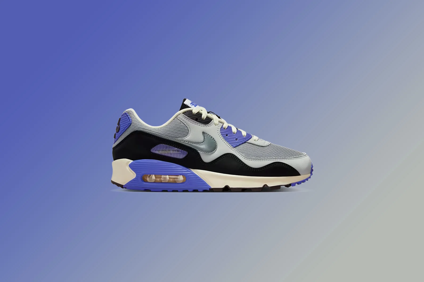 Nike x Patta Air Max 90 'Waves' - Particle Grey/Neutral Grey/Sapphire - Image 5