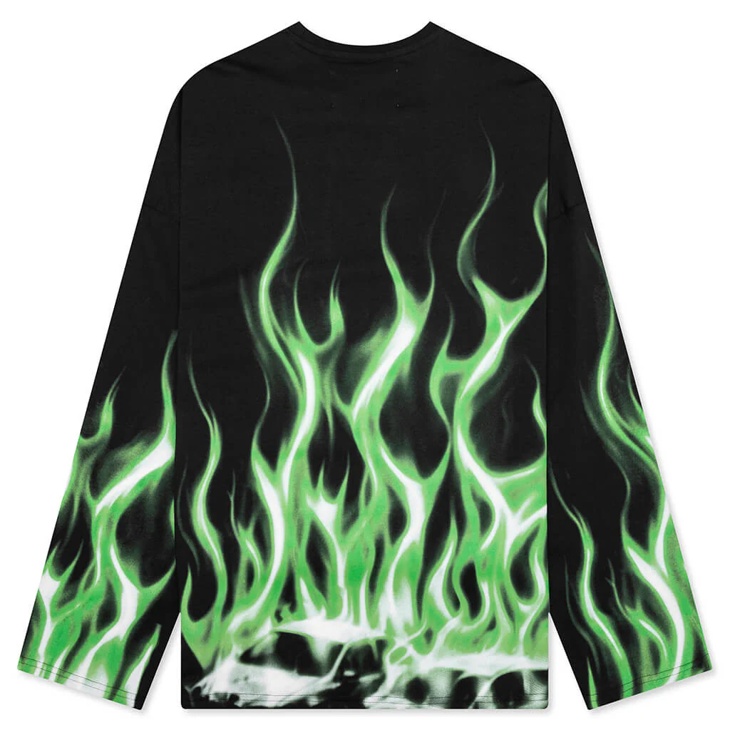 La Flame L/S Tee - White/Blue - Image 2