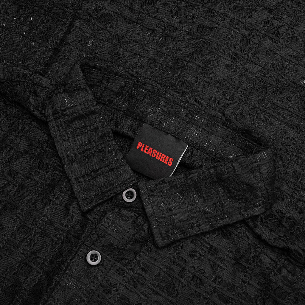 Lacy Button Down - Black - Image 3
