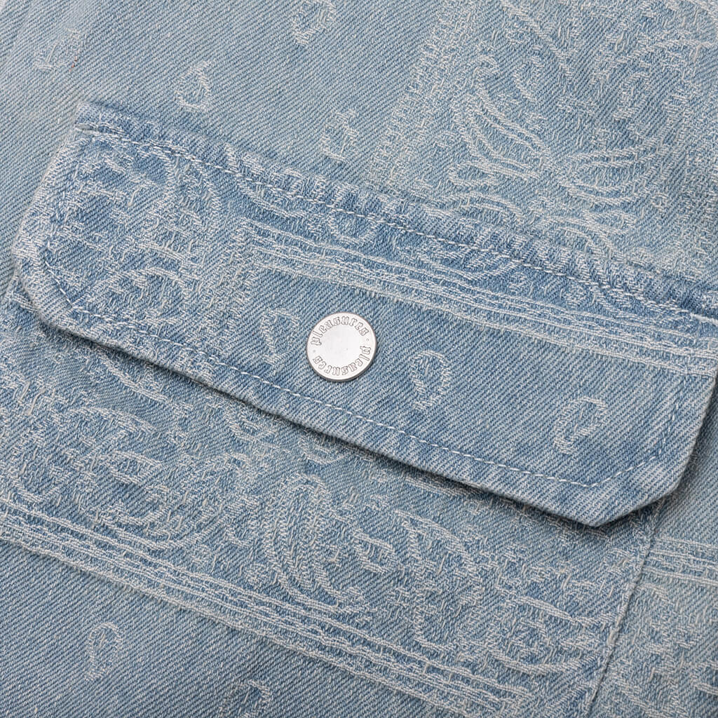 Merit Denim Work Jacket - Light Blue - Image 5