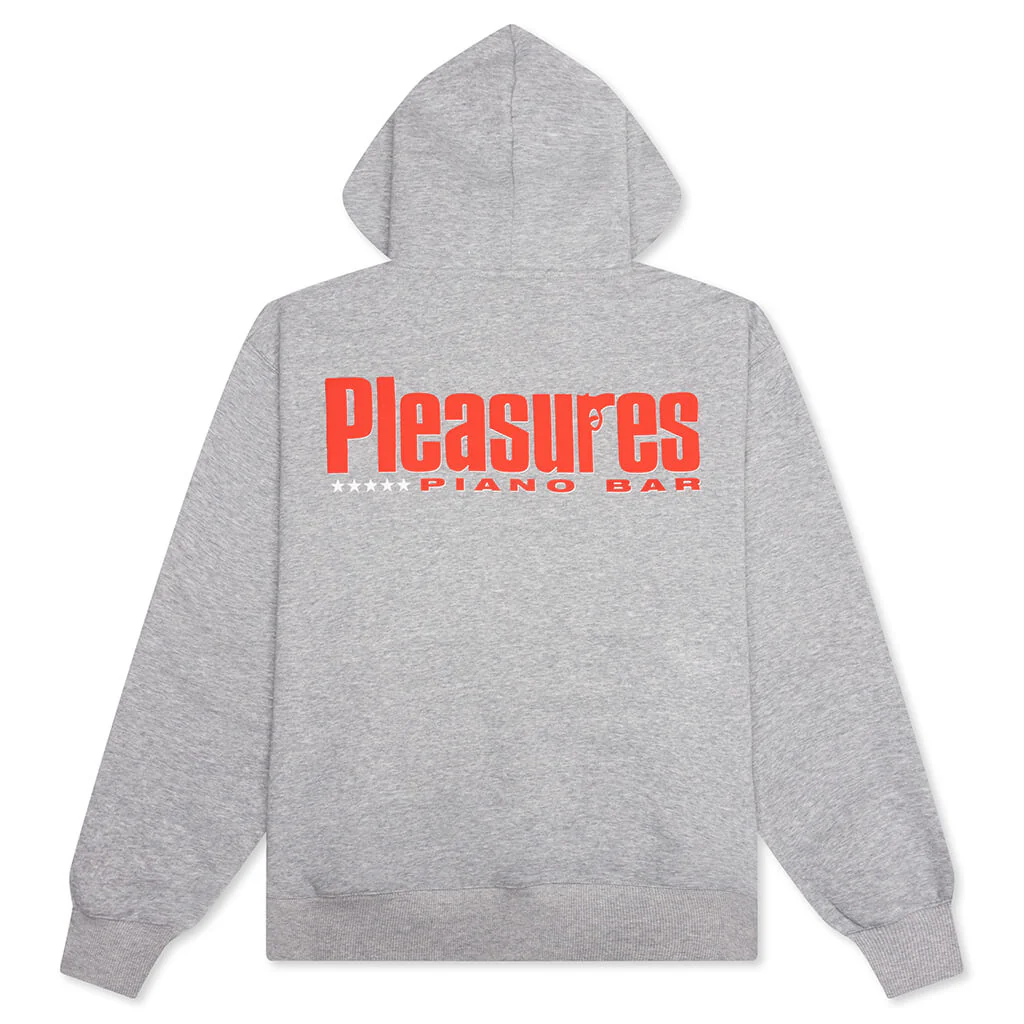 Piano Bar Hoodie - Heather Grey - Image 2