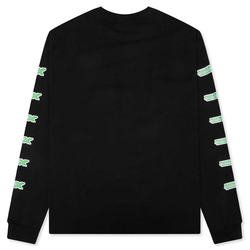 Pleasures X L/S T-Shirt - Black - Image 2