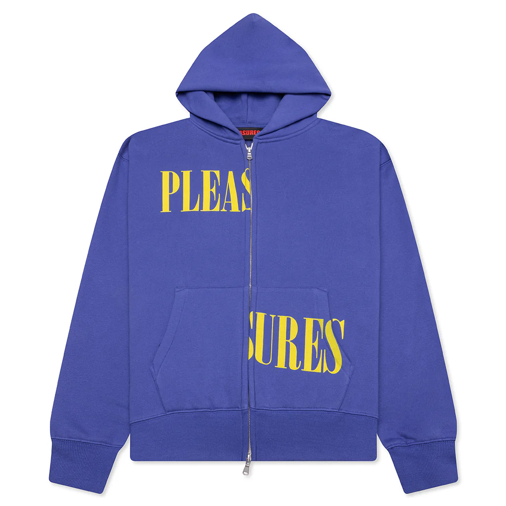 Split Zip Hoodie - Blue