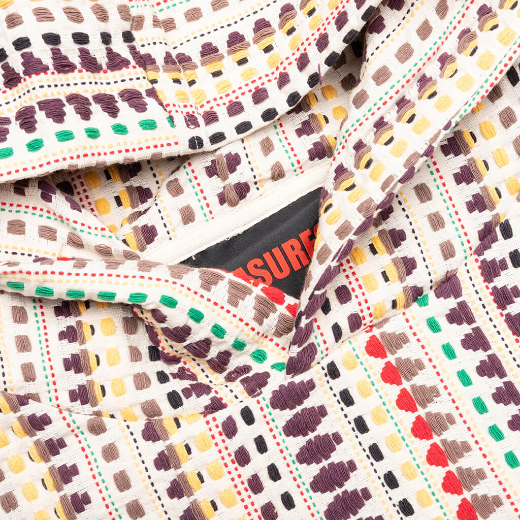 Stitch Poncho Hoodie - Ecru - Image 3