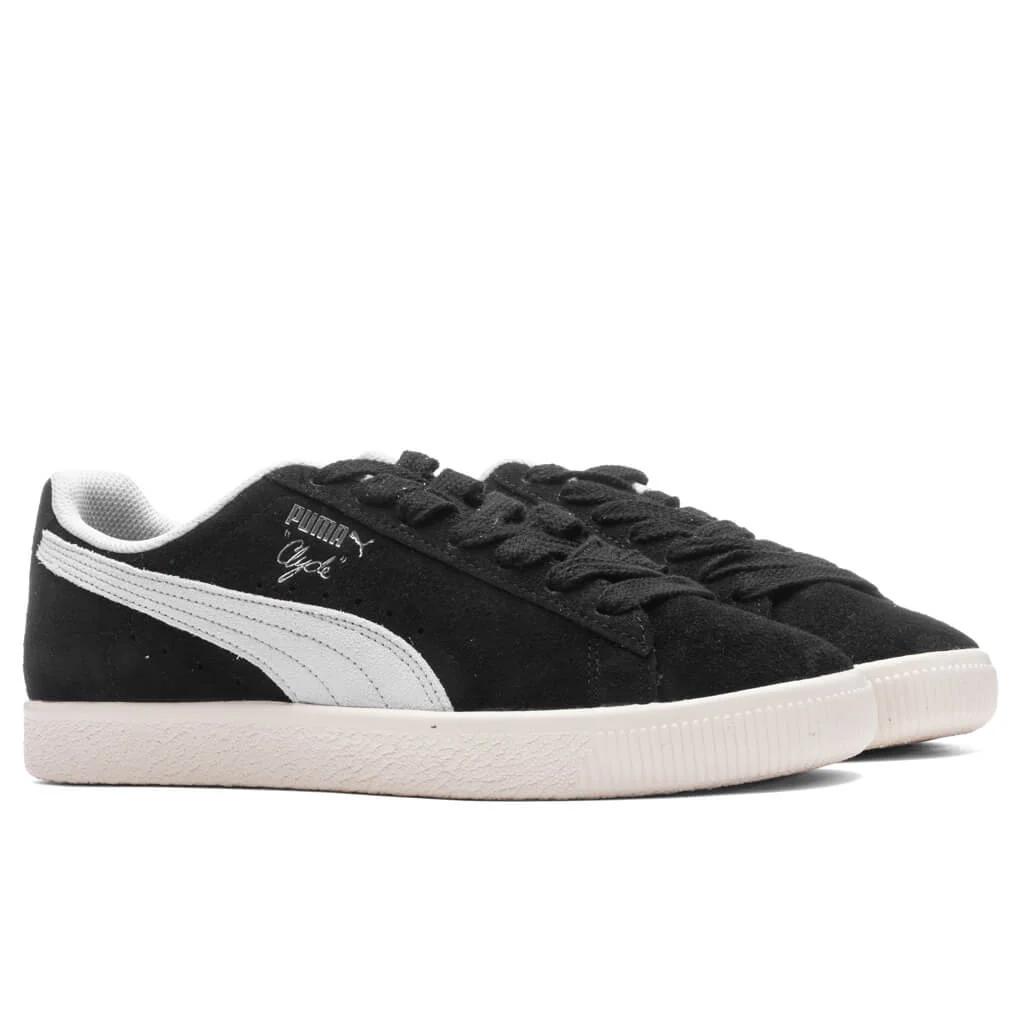 Clyde Hairy Suede - Black/Frosted Ivory - Image 2