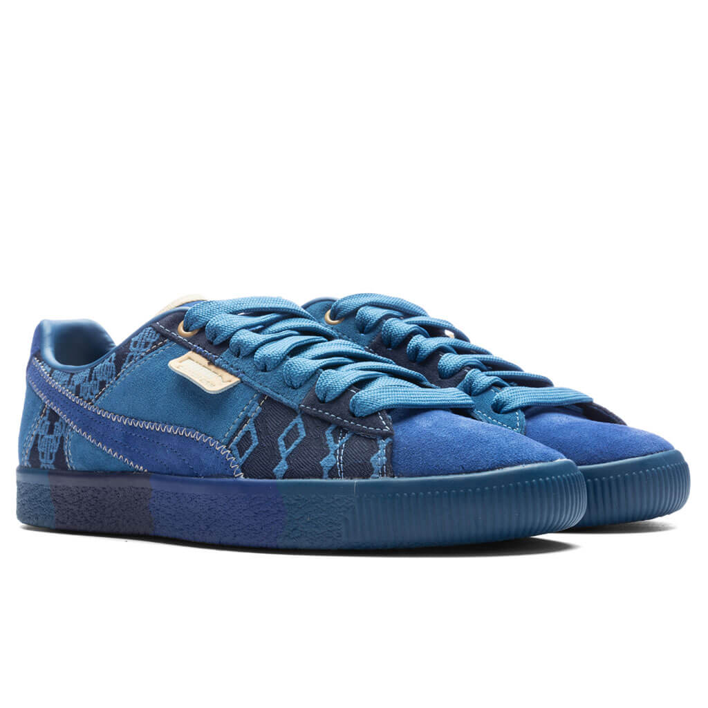 Puma x Dapper Dan Clyde Pre-Game Runway - Blazing Blue/Lake Blue - Image 2