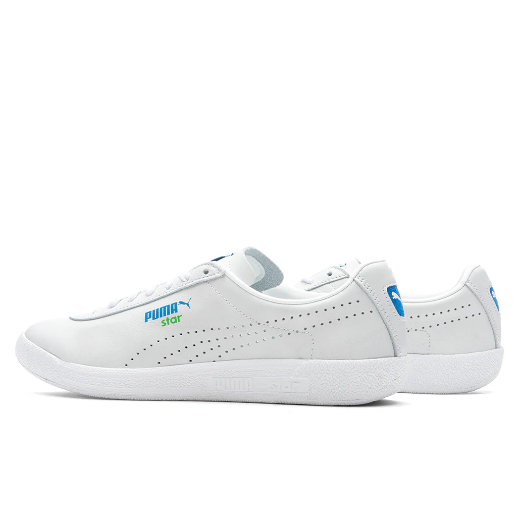 Star Tennis Whites - White/Ultra Blue/Green - Image 3