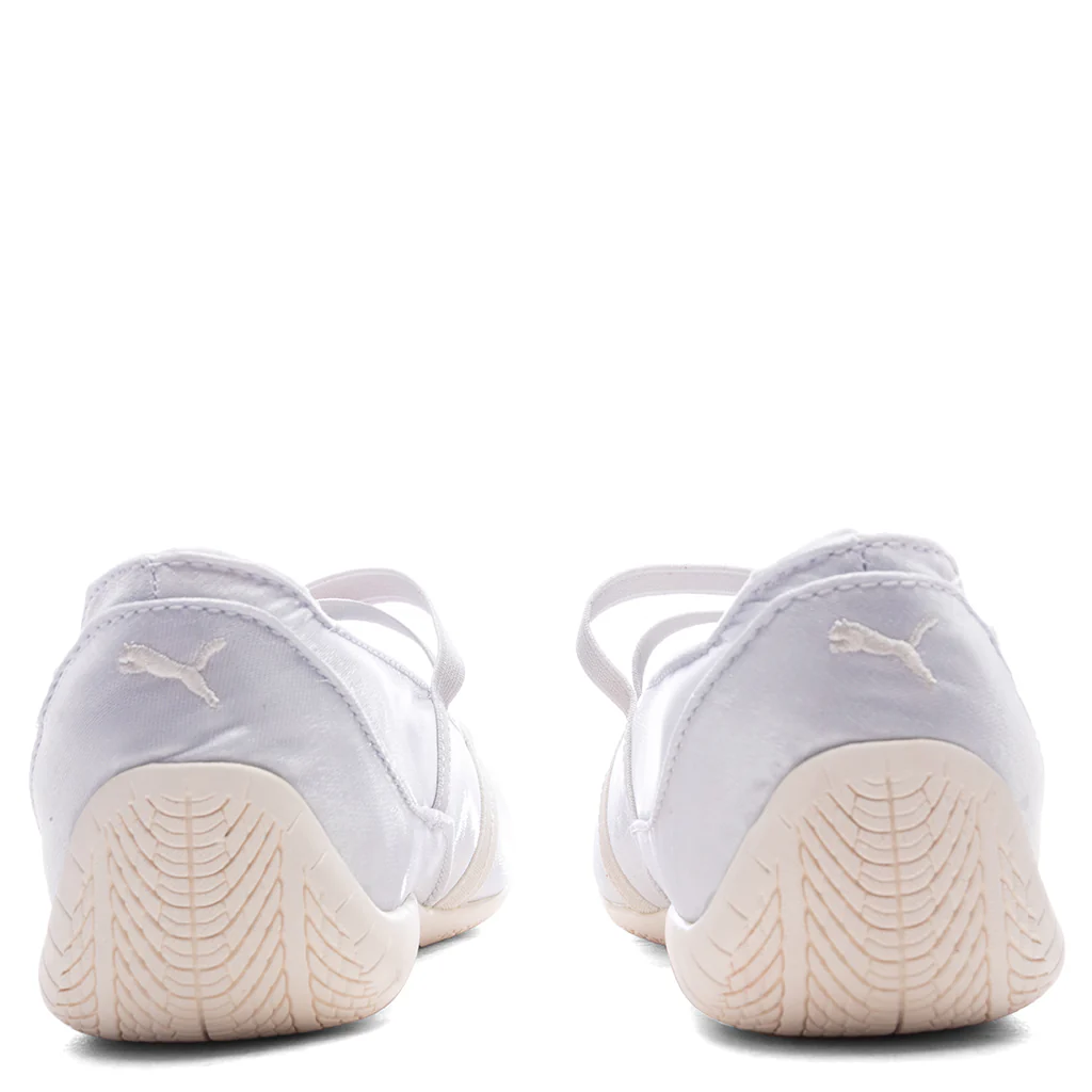 Women's Speedcat Ballet Satin - Silver Mist/Warm White - Image 4