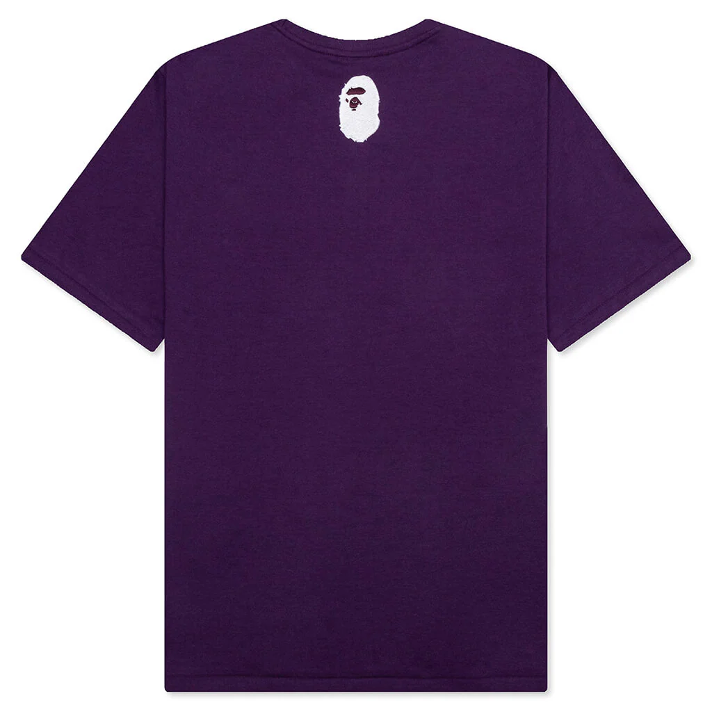 A Bathing Ape Logo Tee - Purple - Image 2