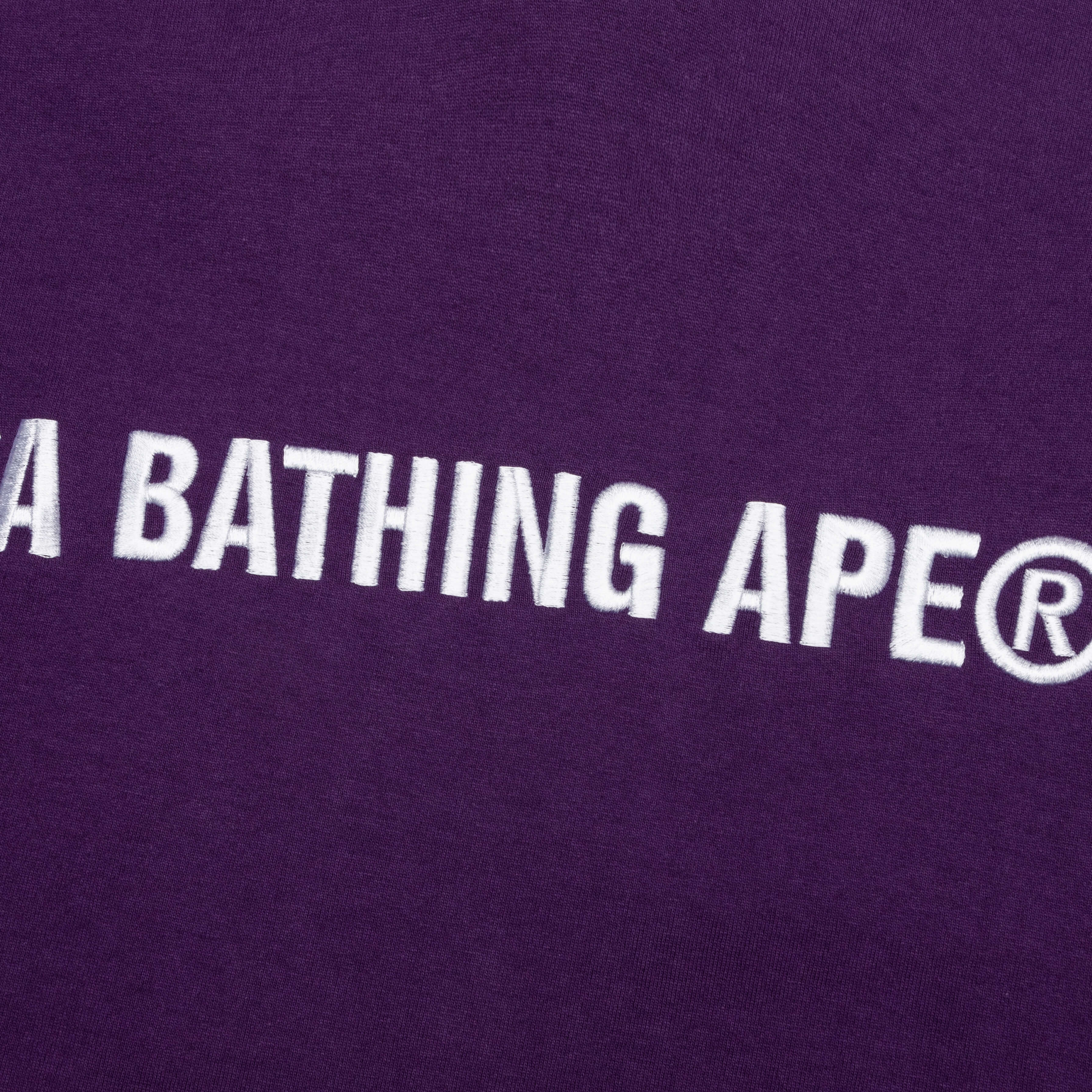A Bathing Ape Logo Tee - Purple - Image 3