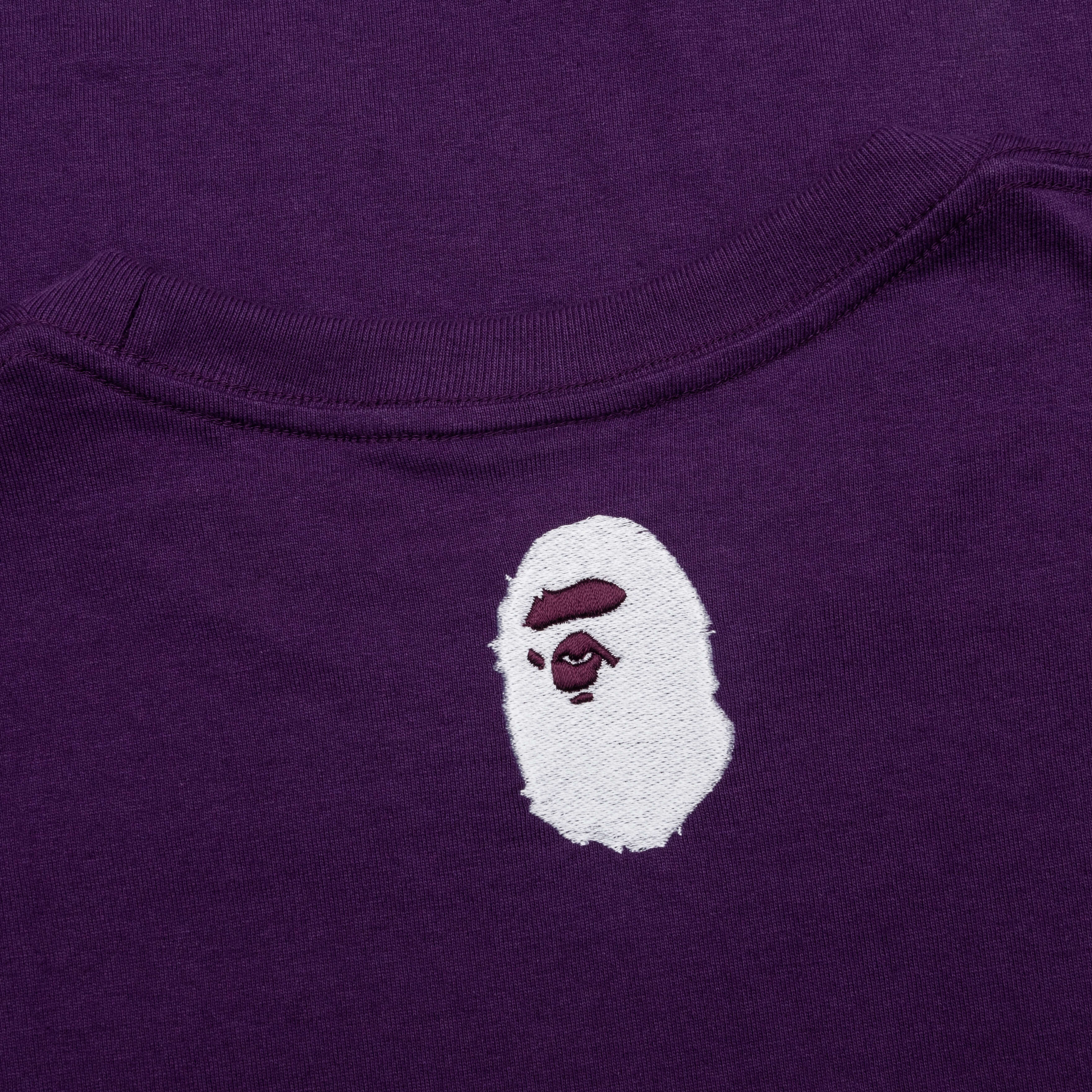 A Bathing Ape Logo Tee - Purple - Image 4