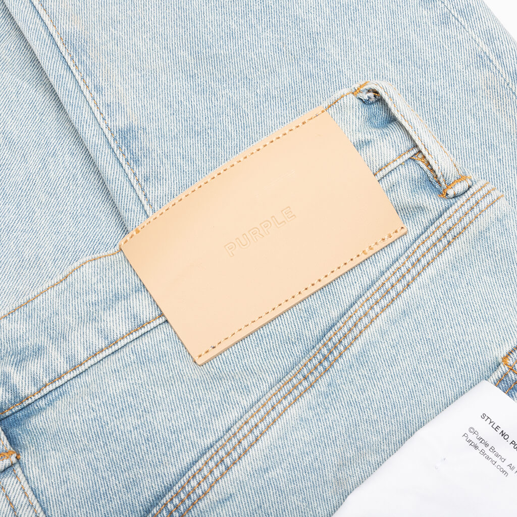 Skinny Fade Distressed Jeans - Light Indigo - Image 5