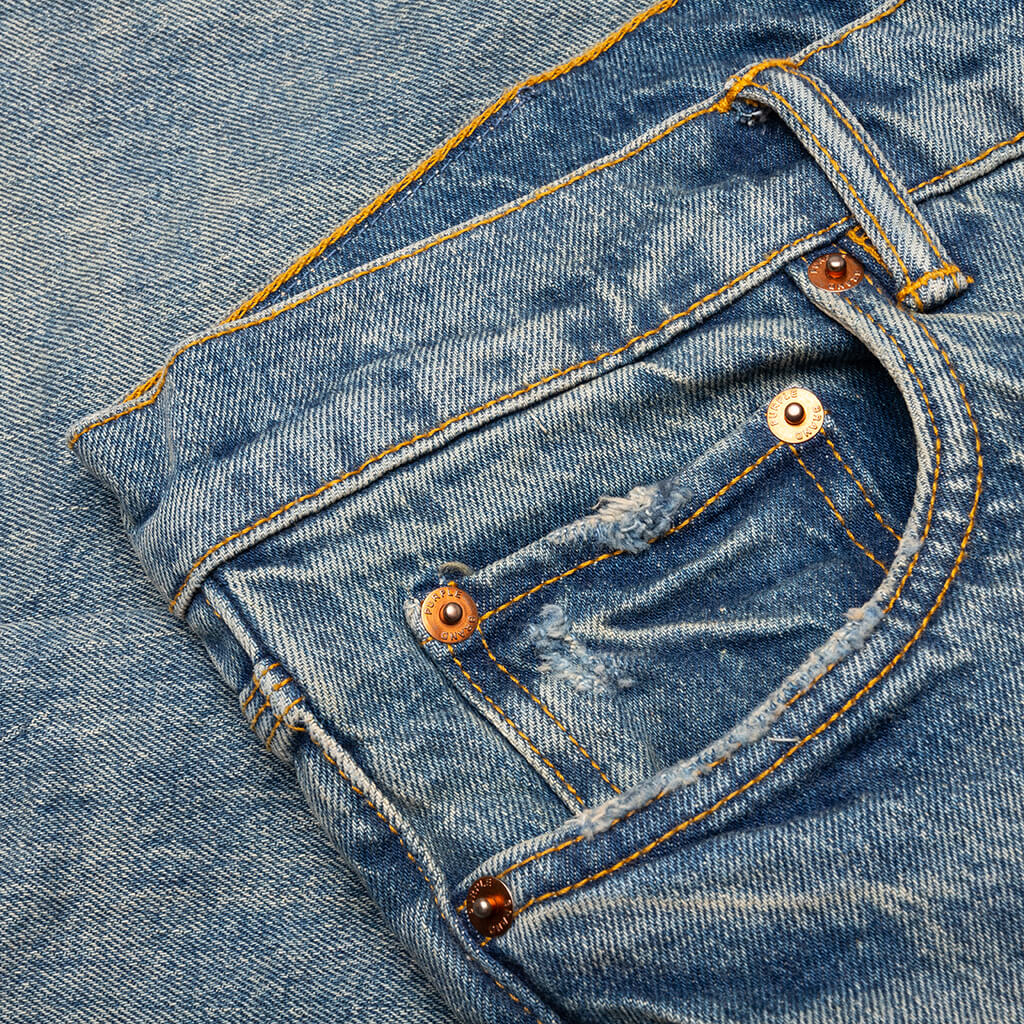 Vintage Indigo Destroy Boot - Light Indigo - Image 3