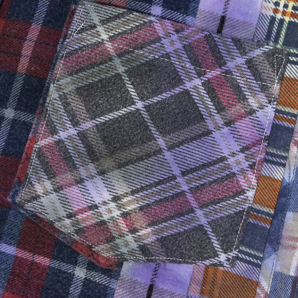 Rebuild 7 Cut Flannel Shirt - Multi/ Tie Dye - Image 3