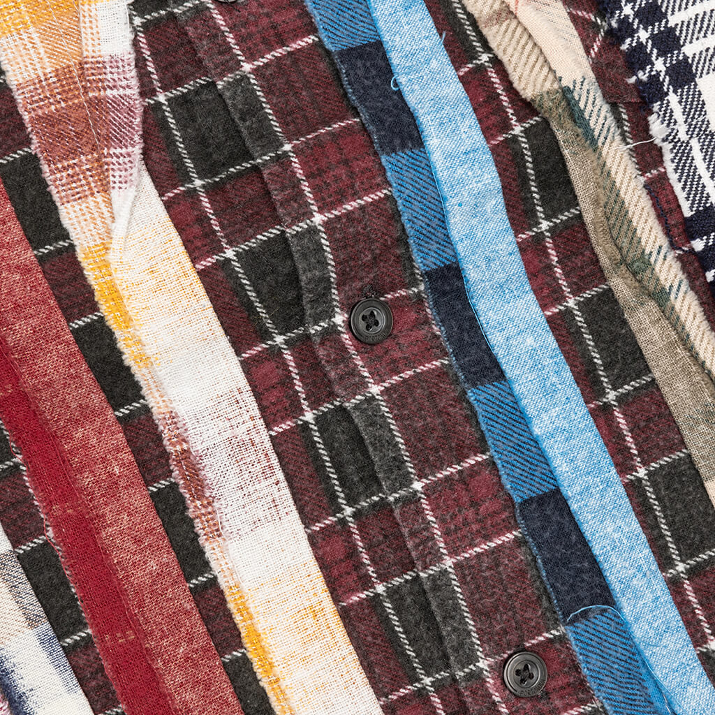 Rebuild by Rebuild Flannel Ribbon Shirt - Burgundy/Olive - Image 3