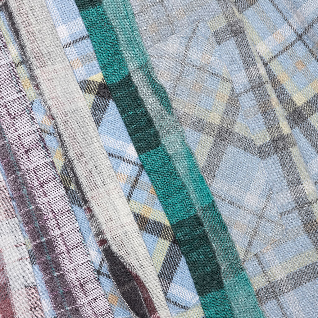 Rebuild by Flannel Shirt Ribbon Shirt / Reflection - Sky/Olive - Image 5