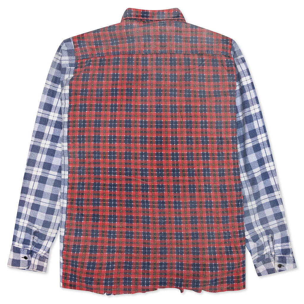 Rebuild Flannel Wide Ribbon Shirt Reflection - Red/Black - Image 2